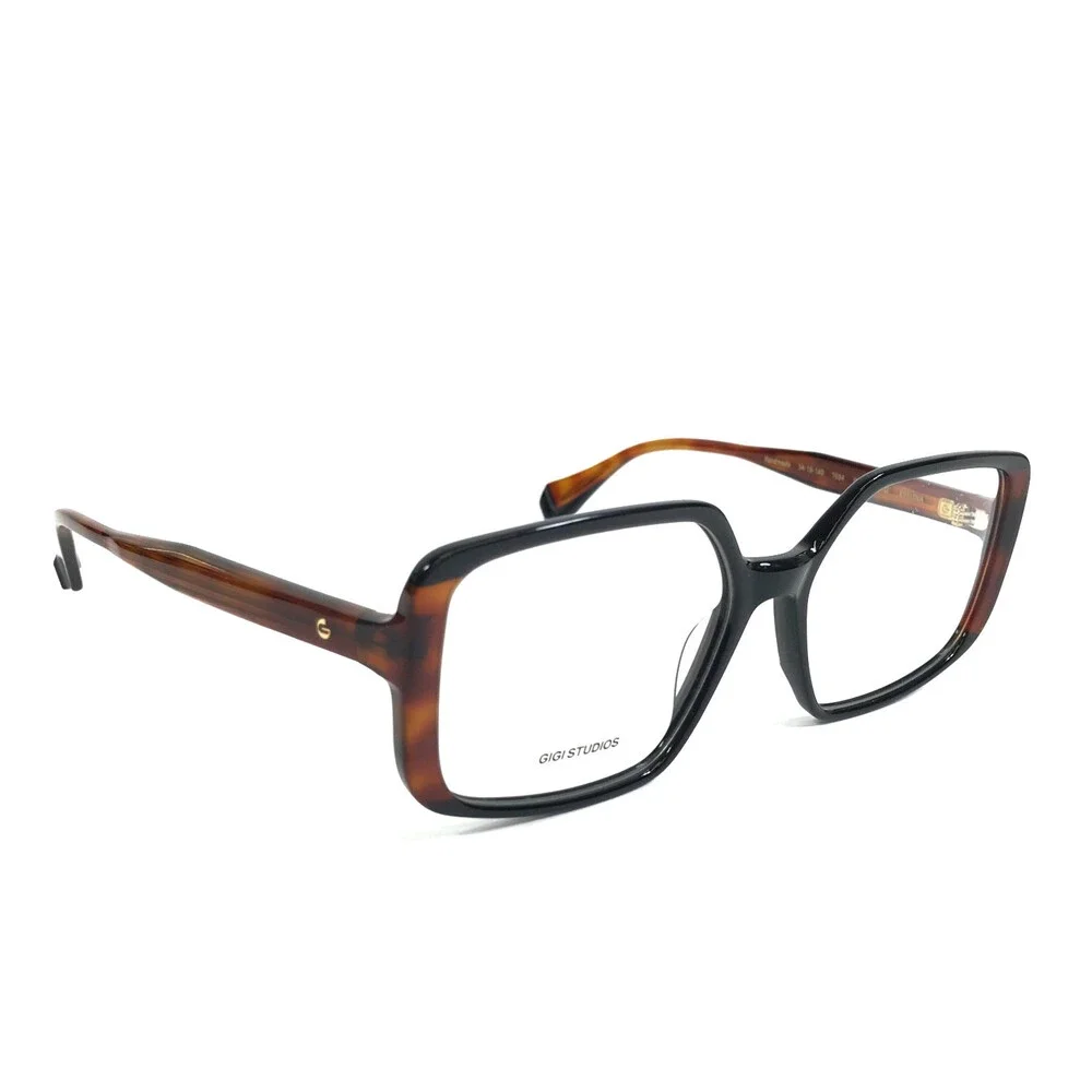 Gigi Studios Eyeglasses Frames EVELINA GS1010/01O Black Brown Full Rim 54-16-140